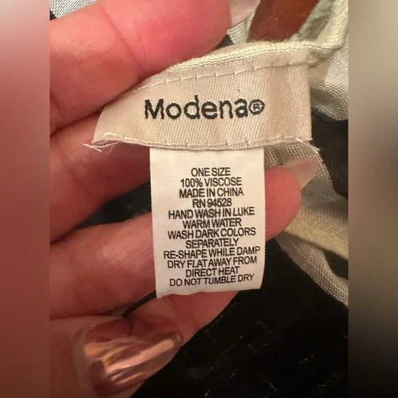 Modena New York Boho Kimono Cardigan | Black & White Floral Lightweight OS NWT - Picture 12 of 13